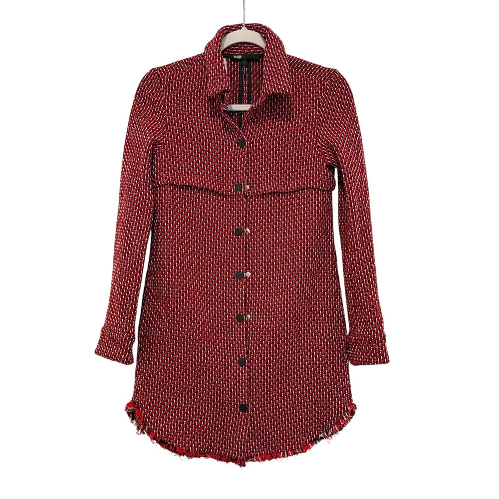 Maje Button Down Shirt Dress - Picture 2 of 9